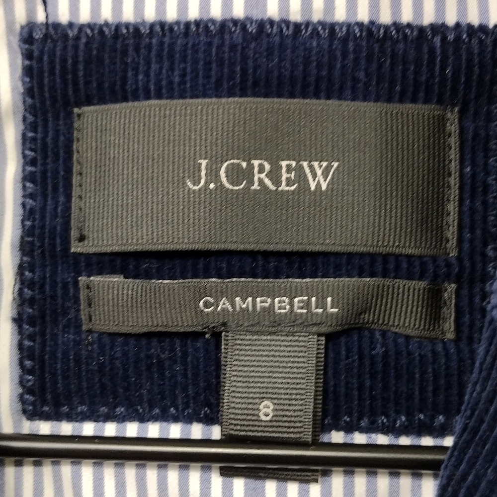 J. Crew Campbell Corduroy Blazer Women's 8 Blue Preppy Academic Boho Retro 90s - Picture 9 of 10